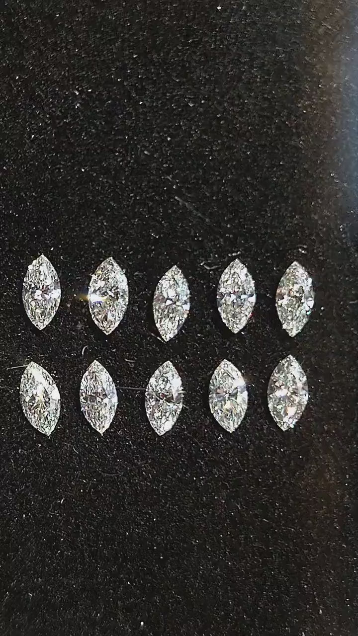 Second video showing the representative 4 x 2 mm natural marquise diamond stock.
