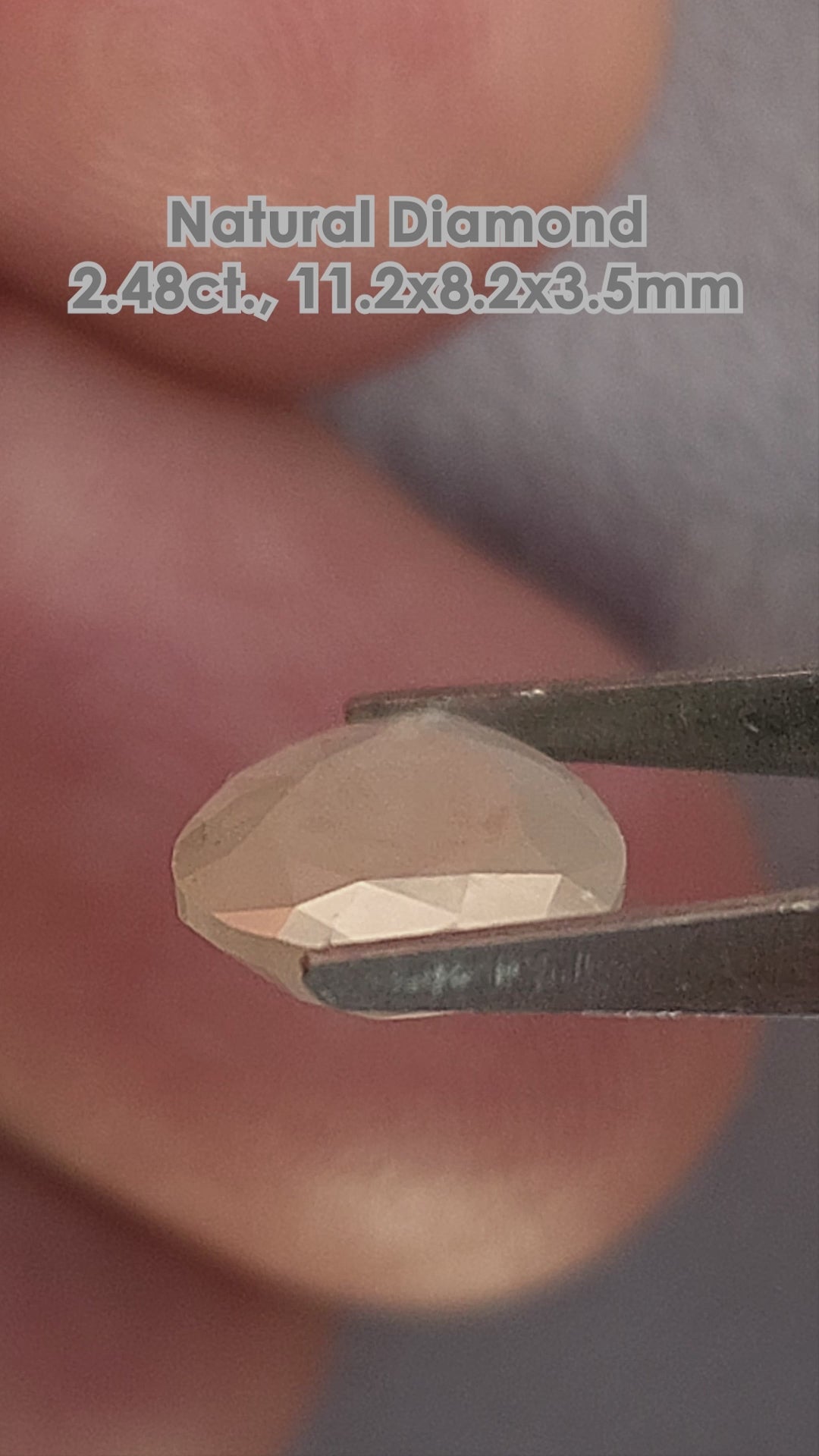 BS0035 Ice Gray Natural Diamond rotation and scale video
