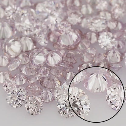 Purplish Pink Diamonds 0.25ct 1.8mm to 2.2mm mix scoop Pink Untreated Natural Diamonds Round|Melee|accents|Cape Yellow