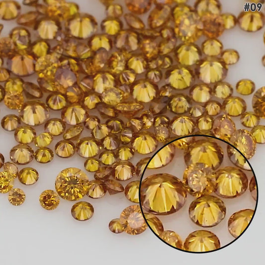 Fancy Vivid Red Orange Cognac | Natural Untreated Diamonds | Round | Melee | Accents