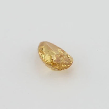 GIA Certified 1.00 Ct Untreated Fancy Intense Orange Yellow Natural Diamond Pear Solitaire|Custom Jewelry|Certificate|genuine|natural color