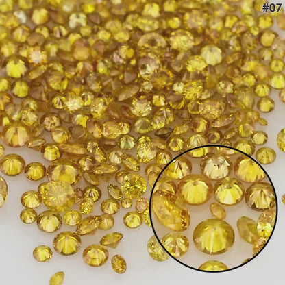 Fancy Vivid Yellowish Orange | Natural Untreated Diamonds | Round | Melee | Accents | Fancy Diamonds