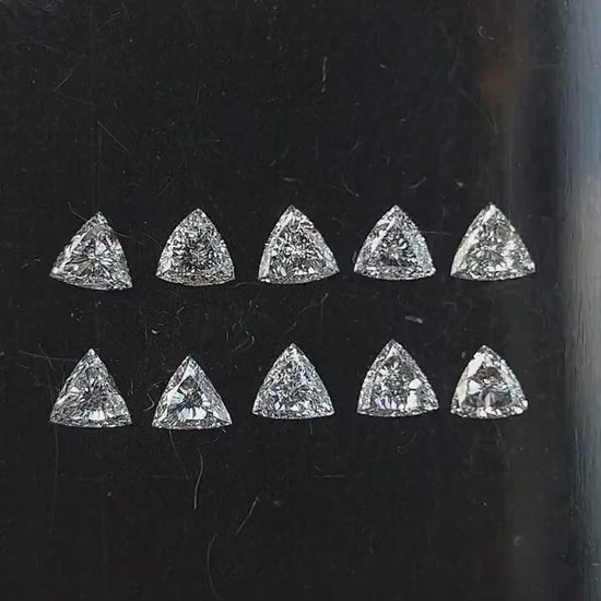 Representative replenishable natural diamond stock in motion; pictured stones and quantities are not an exact order promise.