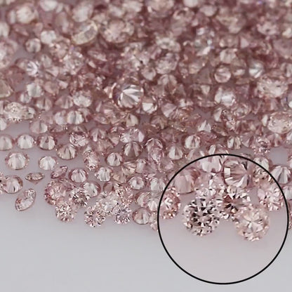 Deluxe Pink Diamonds 0.25ct 0.8mm to 2.2mm mix scoop Argyle Pink Diamond Untreated Natural Pink Diamonds Round|Melee|accents|Argyle
