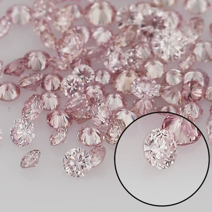 Collection Pink Diamonds 0.25ct 1.8mm to 2.2mm mix scoop Argyle Pink Diamond Untreated Natural Pink Diamonds Round|Melee|accents|Argyle