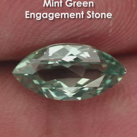 Product video 1: Mint green with a slight teal tone Lab-Grown Sapphire.