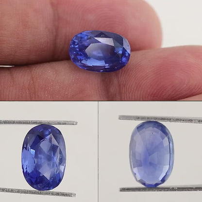 UNHEATED GRS Certified 5.67 ct. Natural Blue Sapphire Oval Ceylon Sri Lanka