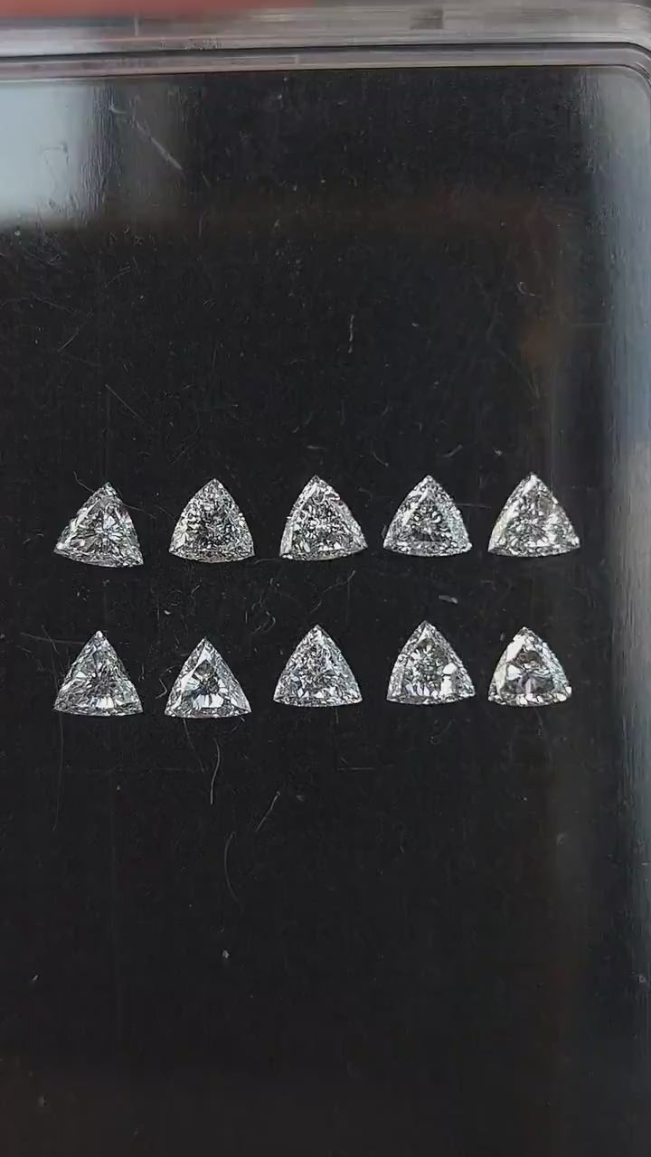 Representative replenishable natural diamond stock in motion; pictured stones and quantities are not an exact order promise.