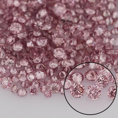 Intense Pink Diamonds 0.25ct 0.8mm to 2.2mm mix scoop Argyle Pink Diamond Untreated Natural Pink Diamonds Round|Melee|accents|Argyle