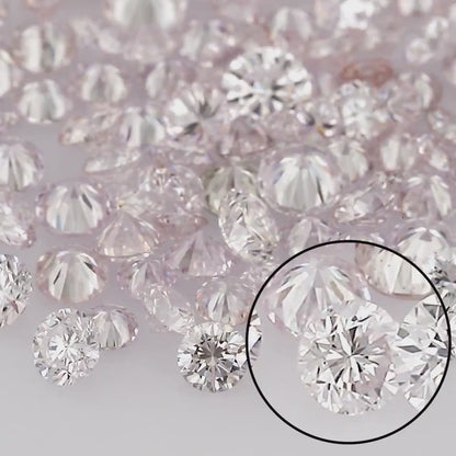 Light Pink Diamonds 0.25ct 1.8mm to 2.2mm mix scoop Argyle Pink Diamond Untreated Natural Pink Diamonds Round|Melee|accents|Argyle