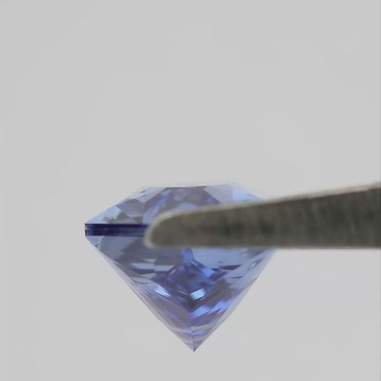 12 x 6 mm Royal Blue Lab-Grown Sapphire, BLS126 Brilliant Cut, movement video 2 showing the loose stone's faceting and color response.