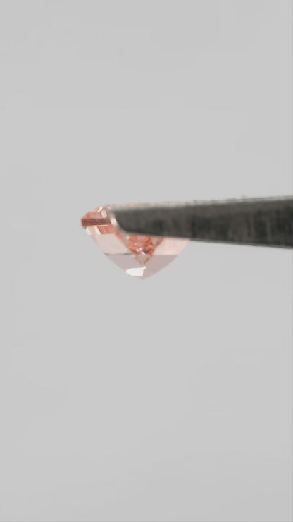 Peach Pinkish Orange CVD Lab-Grown Diamond, Dutch Marquise Hexagon 8.52x4.32mm, 0.77ct